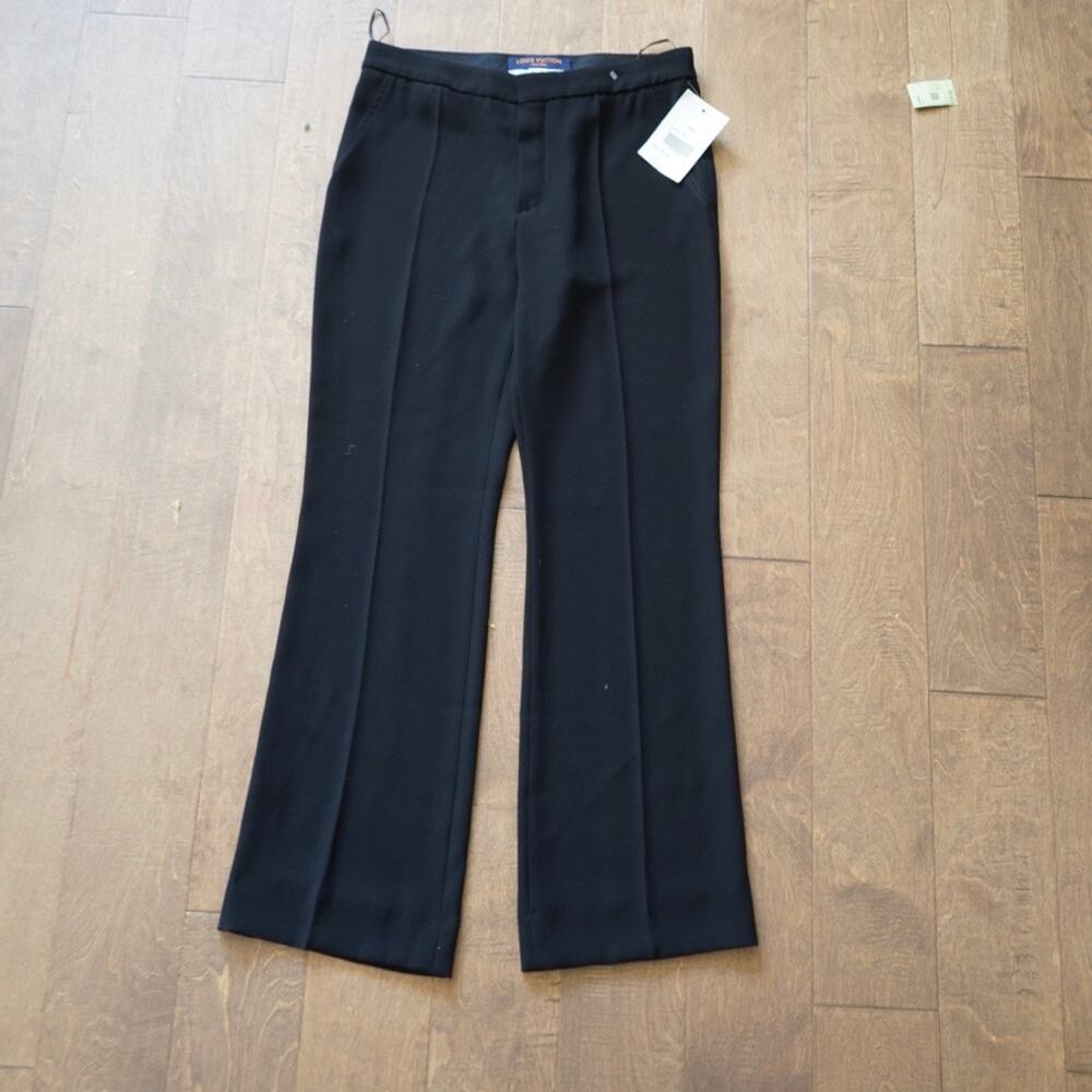 NWT Louis Vuitton Uniforms Bootcut Trouser Pants Black Womens Size EU 40 /L
